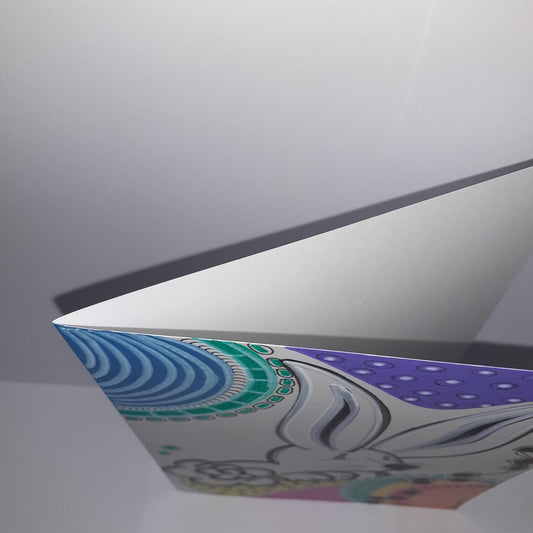 Cartão de Arte Abstrata Coelho da Páscoa Original