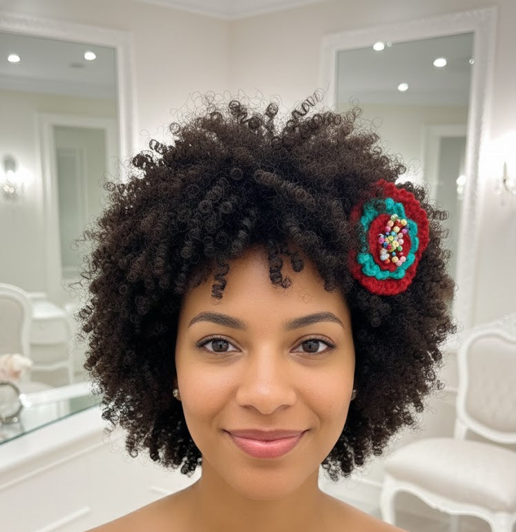 KAHLO - Aplique de flores em Crochê