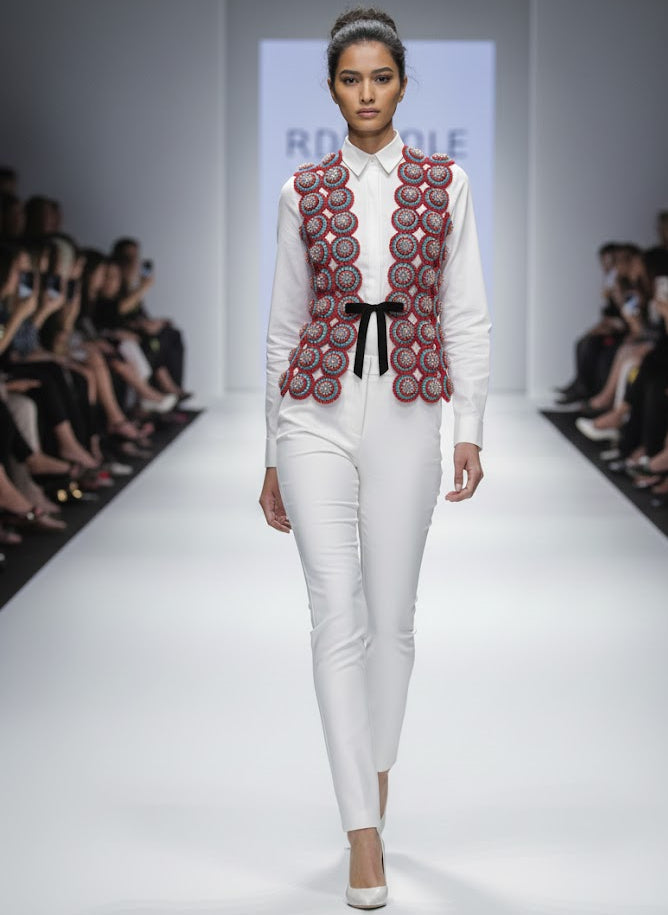 KAHLO - Aplique de flores em Crochê