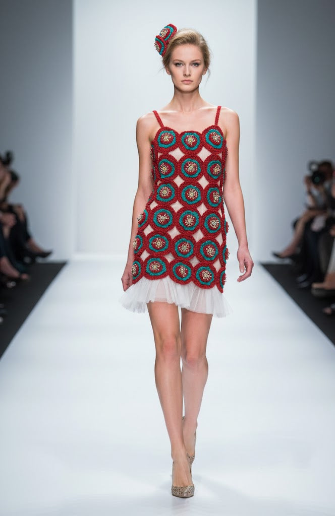 KAHLO - Aplique de flores em Crochê